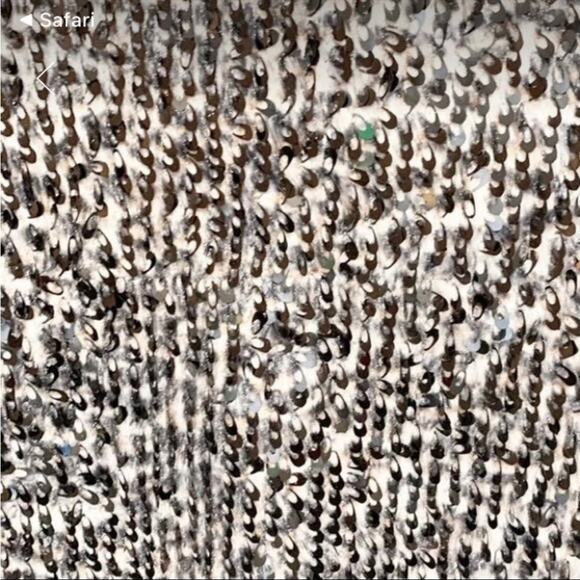 Search For Sanity Fuzzy Sequin Short Sleeve Sweater Top Medium - Picture 4 of 8